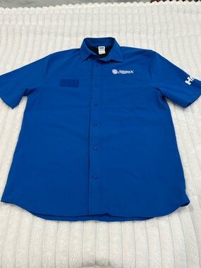Helly Hansen Blue Short-Sleeve Work Shirt - Tamarack Logo